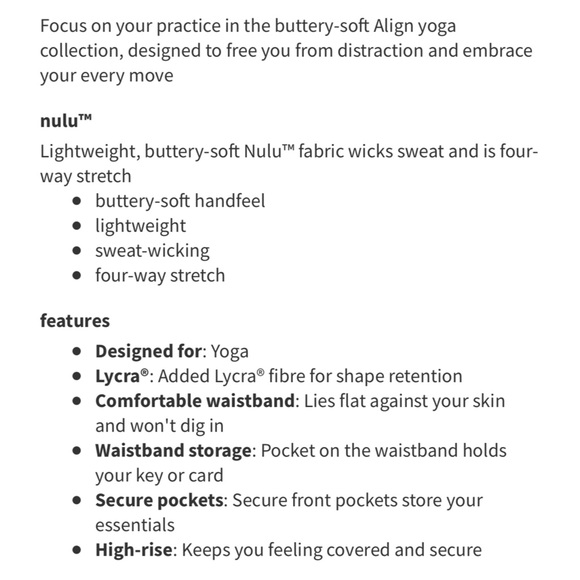 Lululemon Sz 2 Align Jogger Crop *23" in True Navy Nulu Material Size 2 - Picture 15 of 15